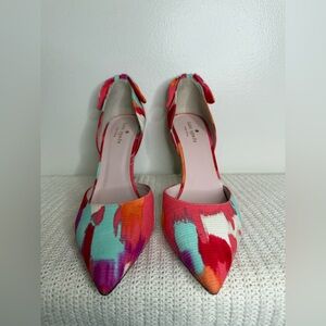 kate spade Multicolor Pointed-Toe Abstract fabric Pumps size 9